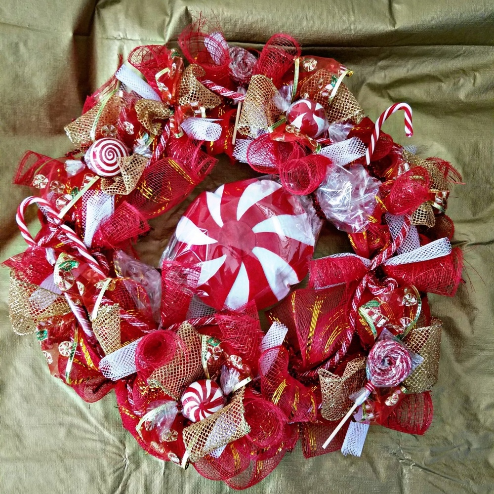 candy cane wreath